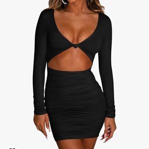 Bodycon cut out long sleeve dress